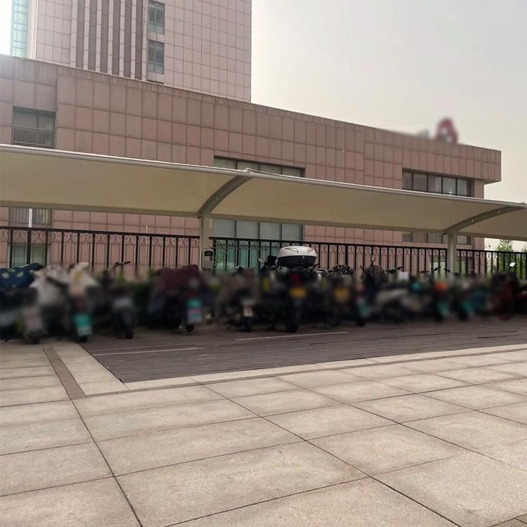 五峰膜结构电动车棚