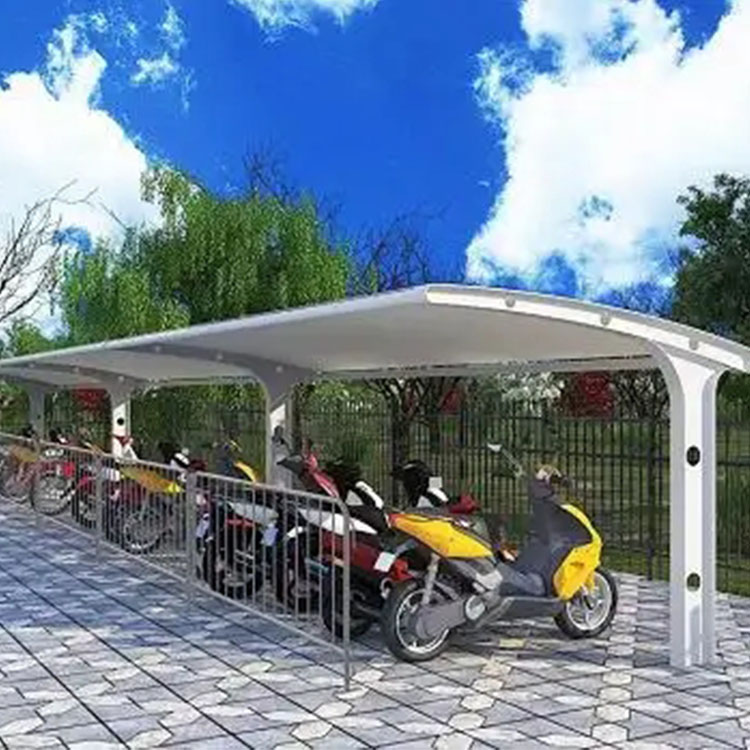 五峰膜结构电动车棚