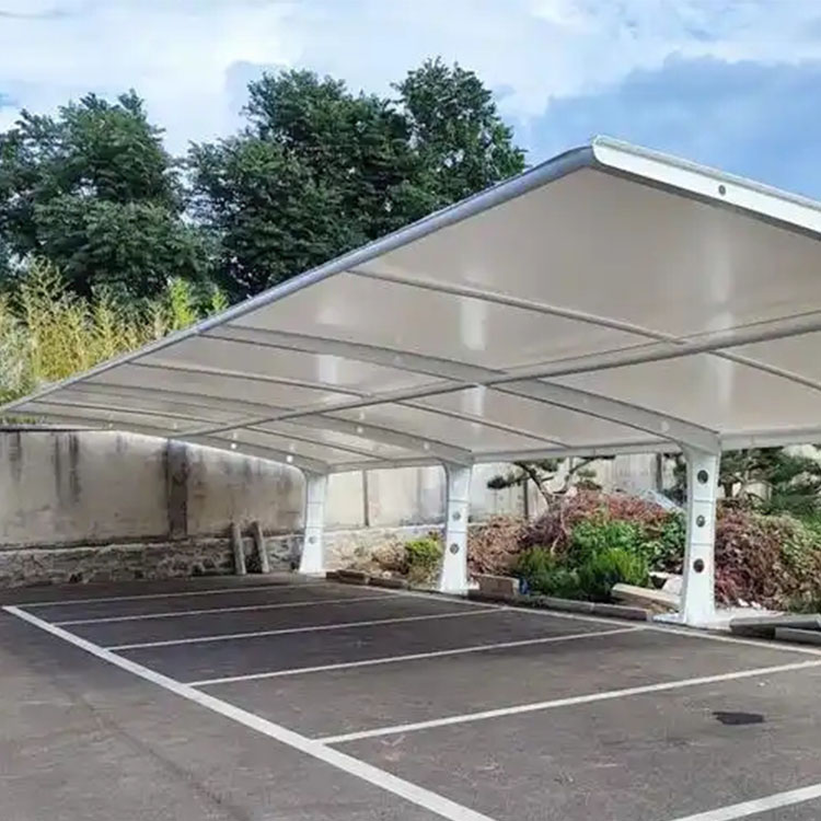 五峰膜结构汽车棚